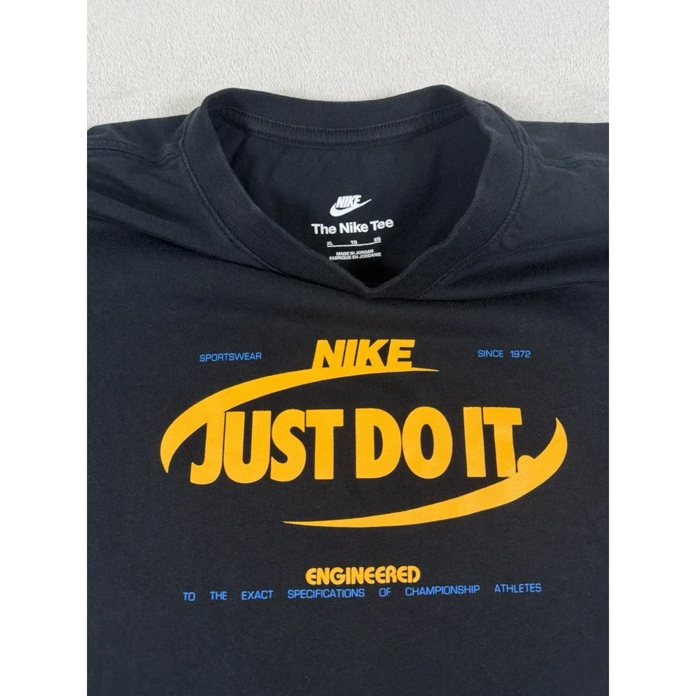 Nike Sportswear 'Just Do It' Graphic Crewneck T-Shirt Black Size XL